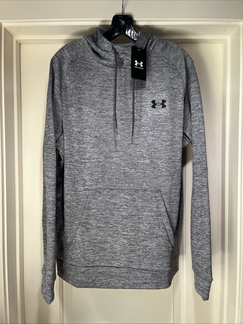Mens Medium Under Armour Fleece Twist Hoodie Sweatshirt Light Gray 1373405 025